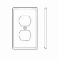 Leviton Wallplates Sg Nylon Duplex 1G Org 80703-IG